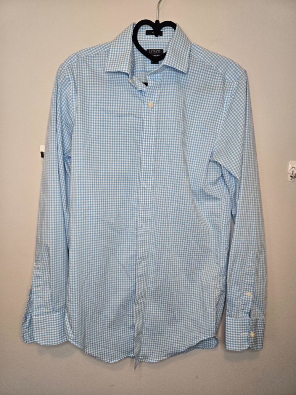 J.Crew Performance Slim Button Down Light Blue Checkered Size XS